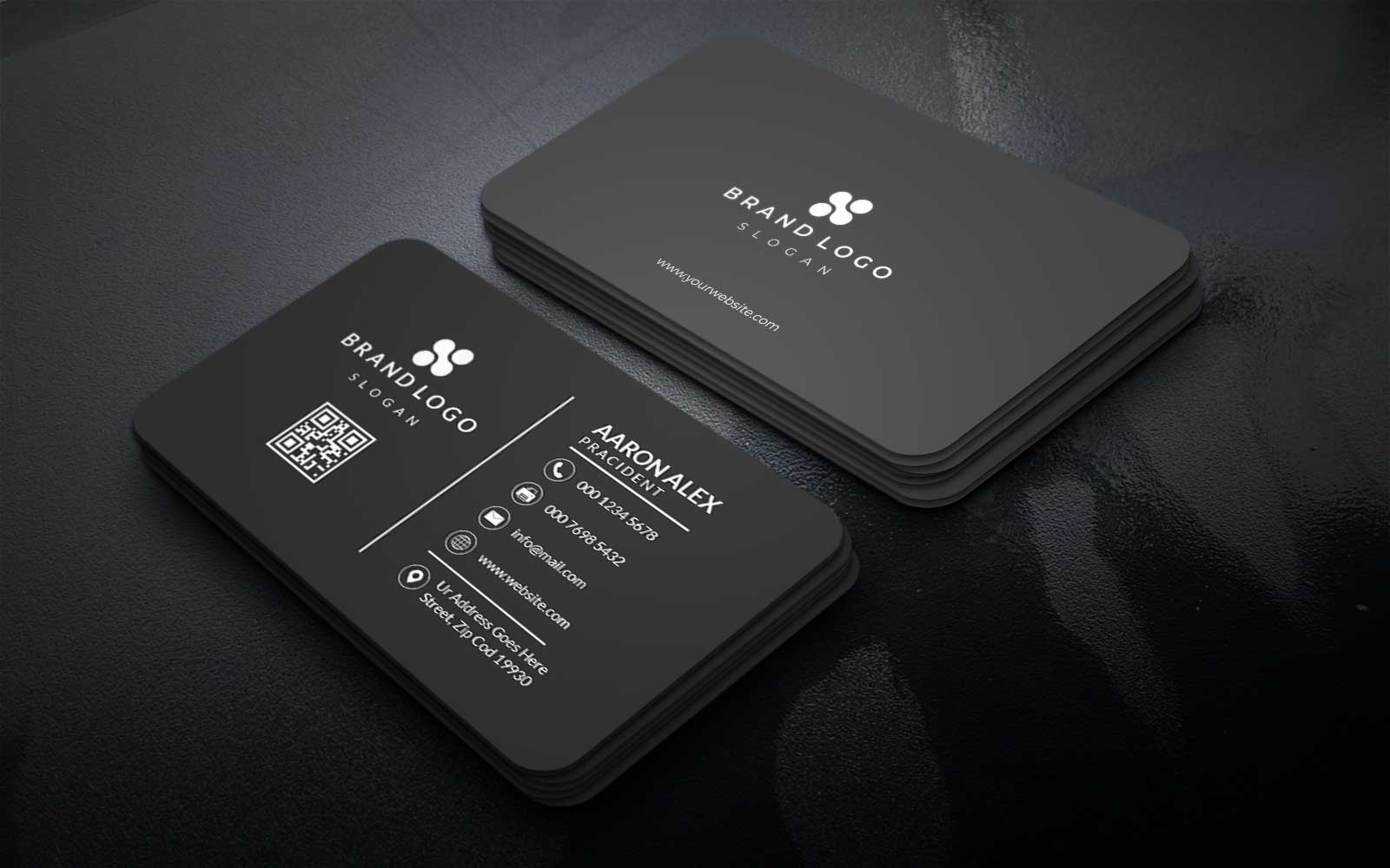 Black Corparate Business Card