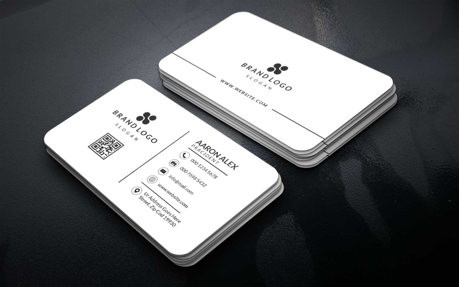 White Business Card Design