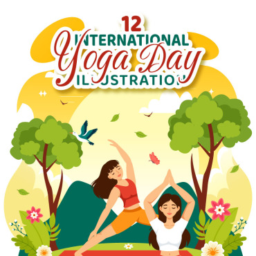 Yoga Day Illustrations Templates 395957