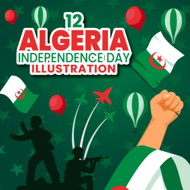 Algeria Independence Illustrations Templates 395984