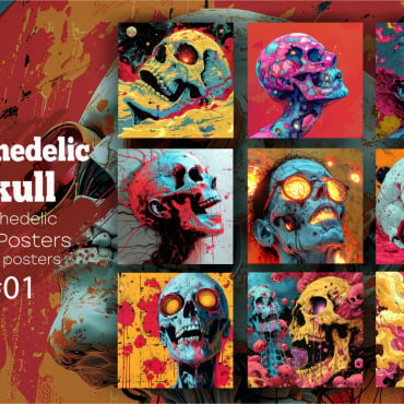 Skull Posters Illustrations Templates 396117