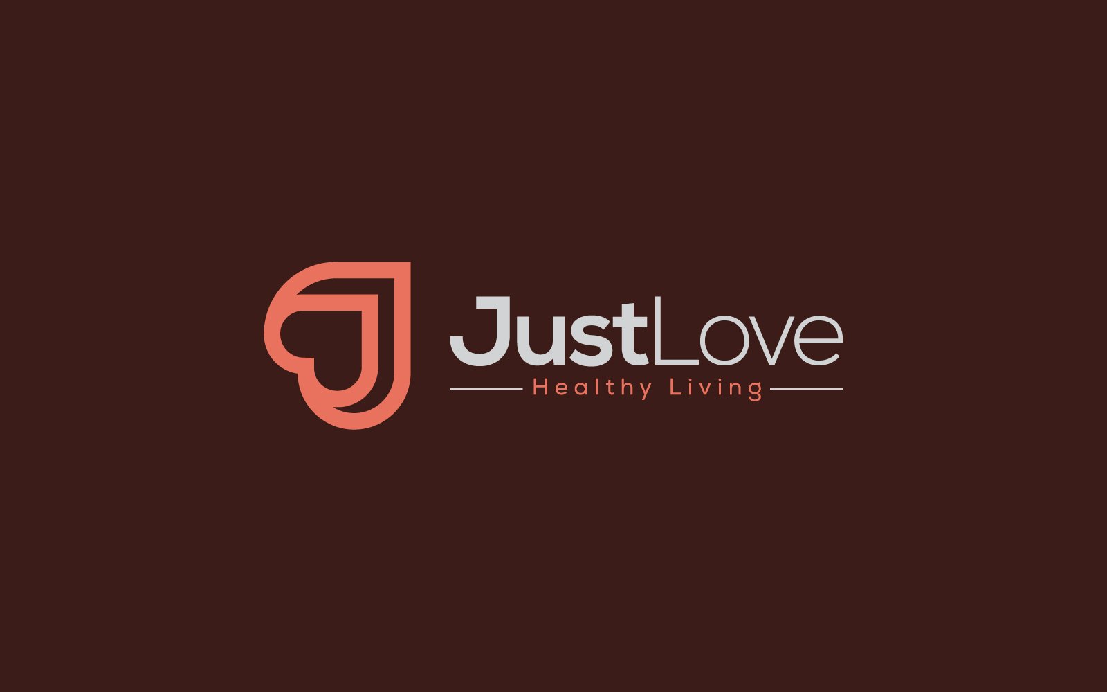 Letter J Love Heart Logo Design Template