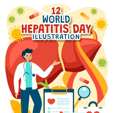 Hepatitis Day Illustrations Templates 396205