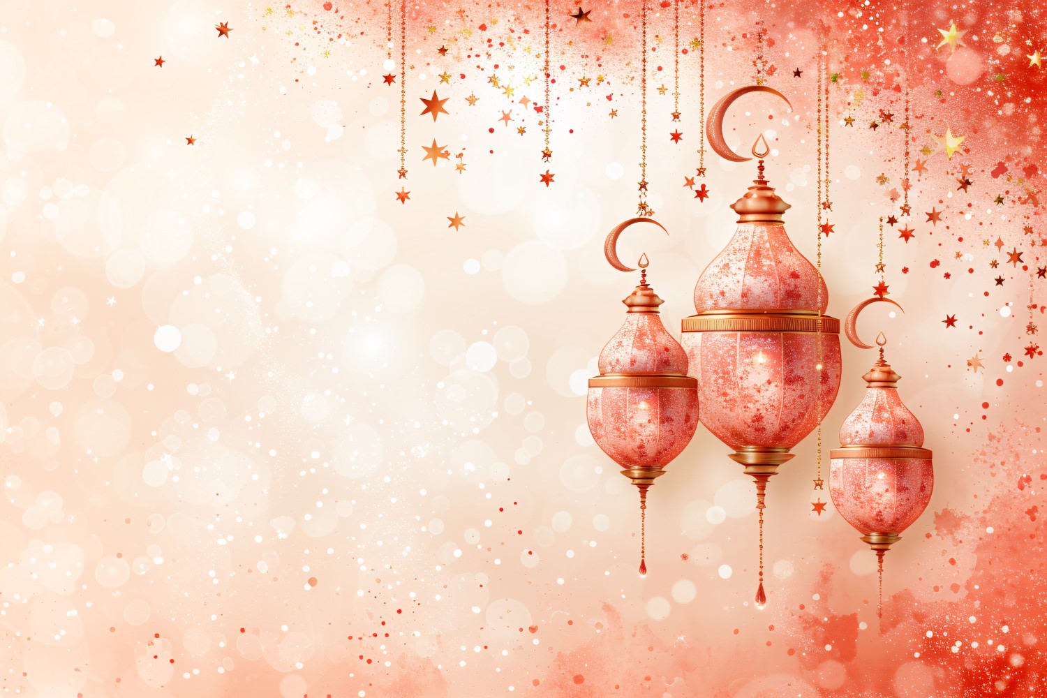 Ramadan Kareem greeting banner design with lantern