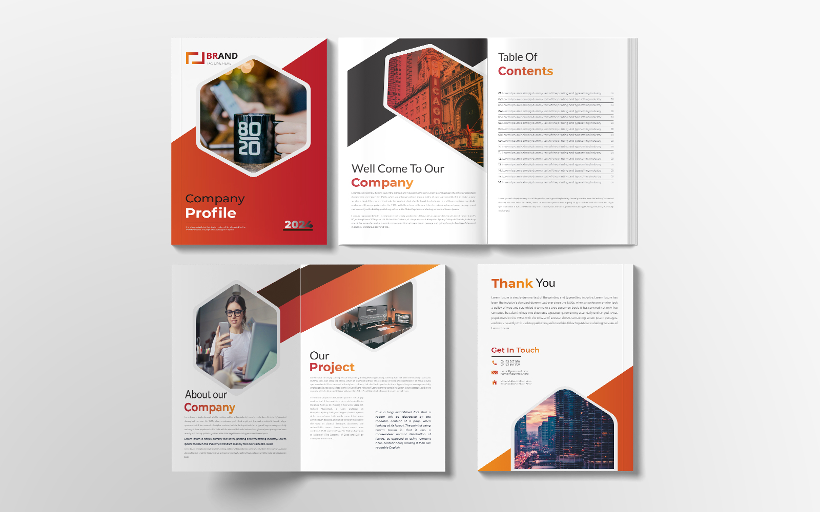 Modern Bi-Fold Brochure Template Designs