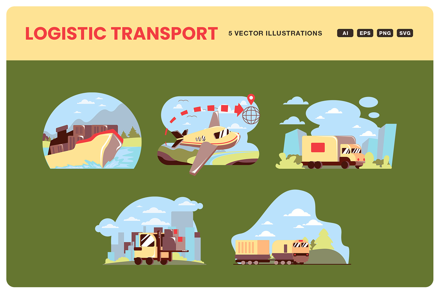 Logistic Transport Illustration