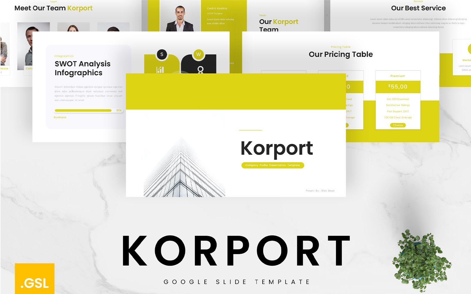 Korport – Company Profile Google Slides Template