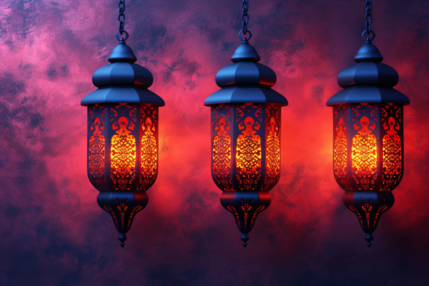 Ramadan Kareem greeting card banner design with lantern & smoky