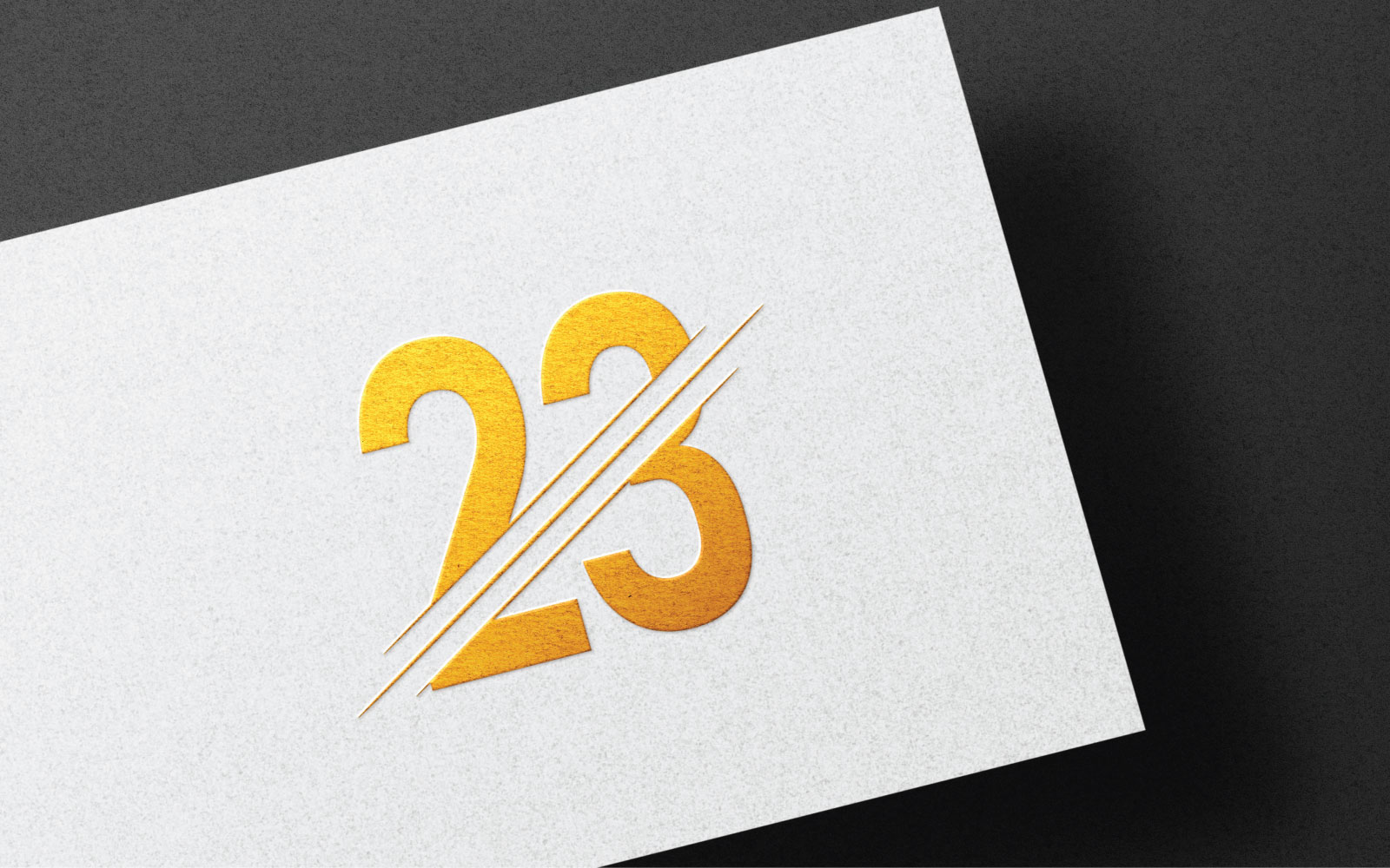 Simple 23 Number Logo Template Design