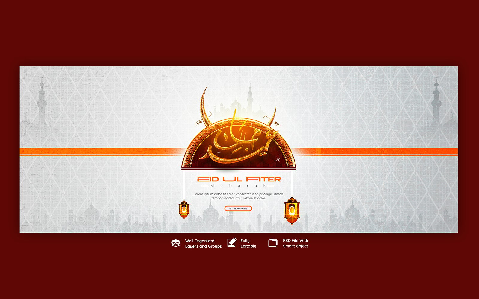 Eid Mubarak And Eid ul fitr Social Media Post  Template