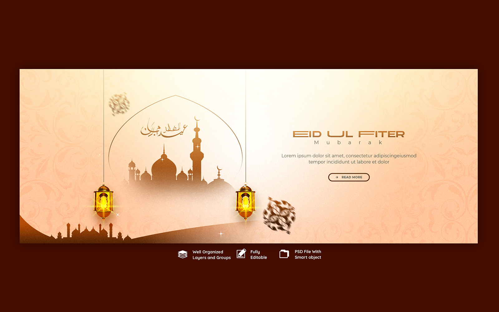 Eid Mubarak  And Eid ul fitr Social Media Post Template