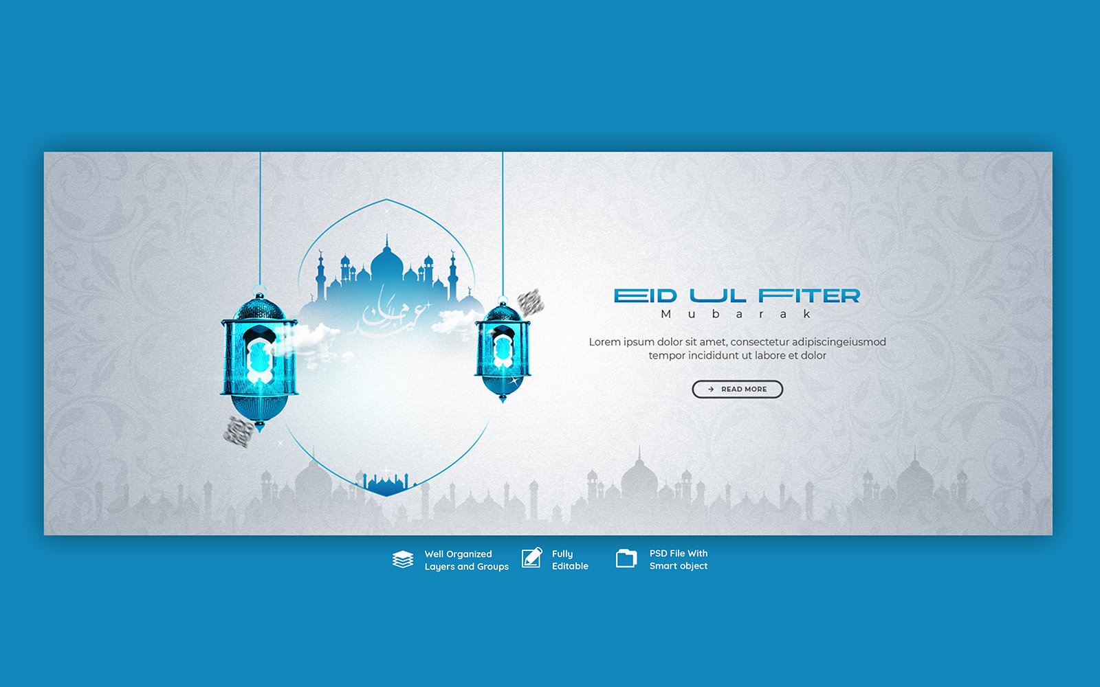 Eid Mubarak And  Eid ul fitr Social Media Post Template