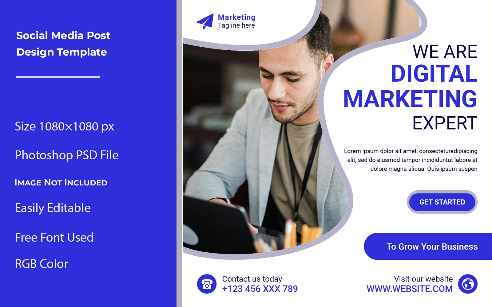 Digital marketing social media post and banner design template