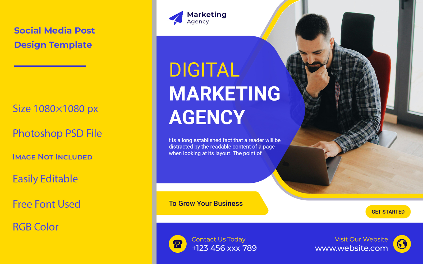 Digital marketing agency social media and Instagram post and banner design