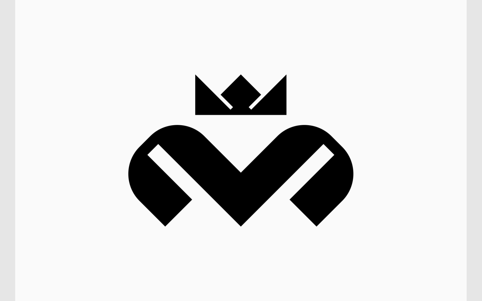 Letter M Crown Monogram Luxury Logo