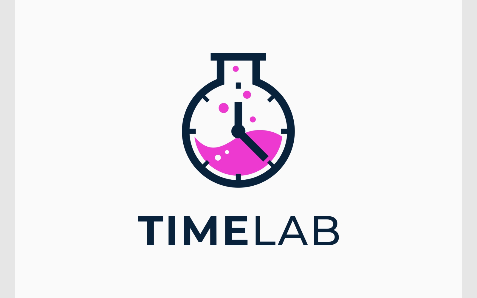 Beaker Lab Time Clock Logo
