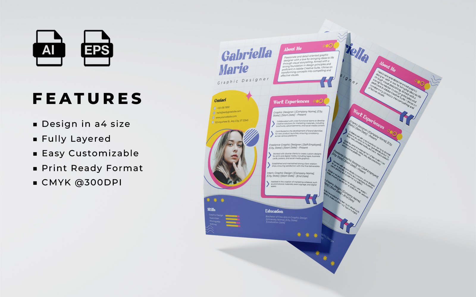 Resume and CV Template design 001