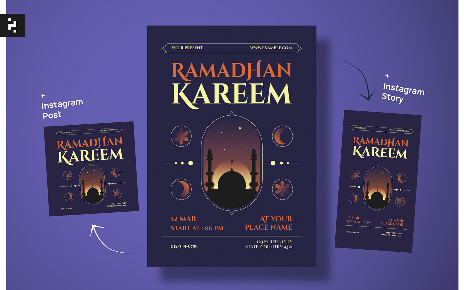 Navy Ramadan Kareem Flyer