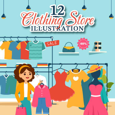 Store Shopping Illustrations Templates 397537