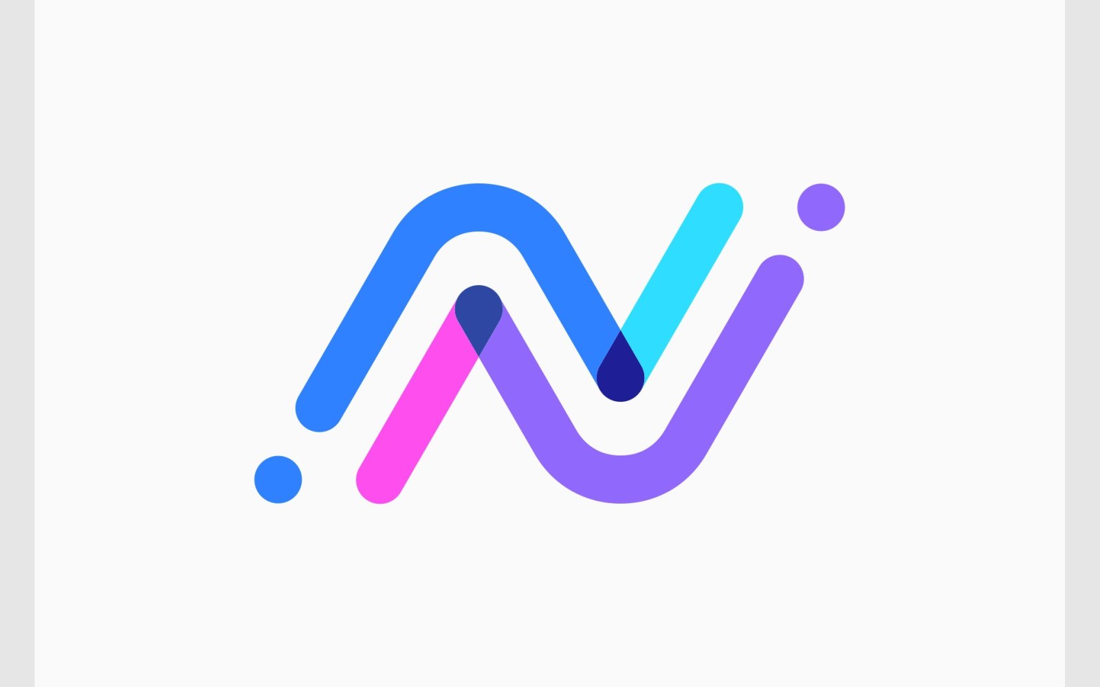 Letter N Line Modern Colorful Logo