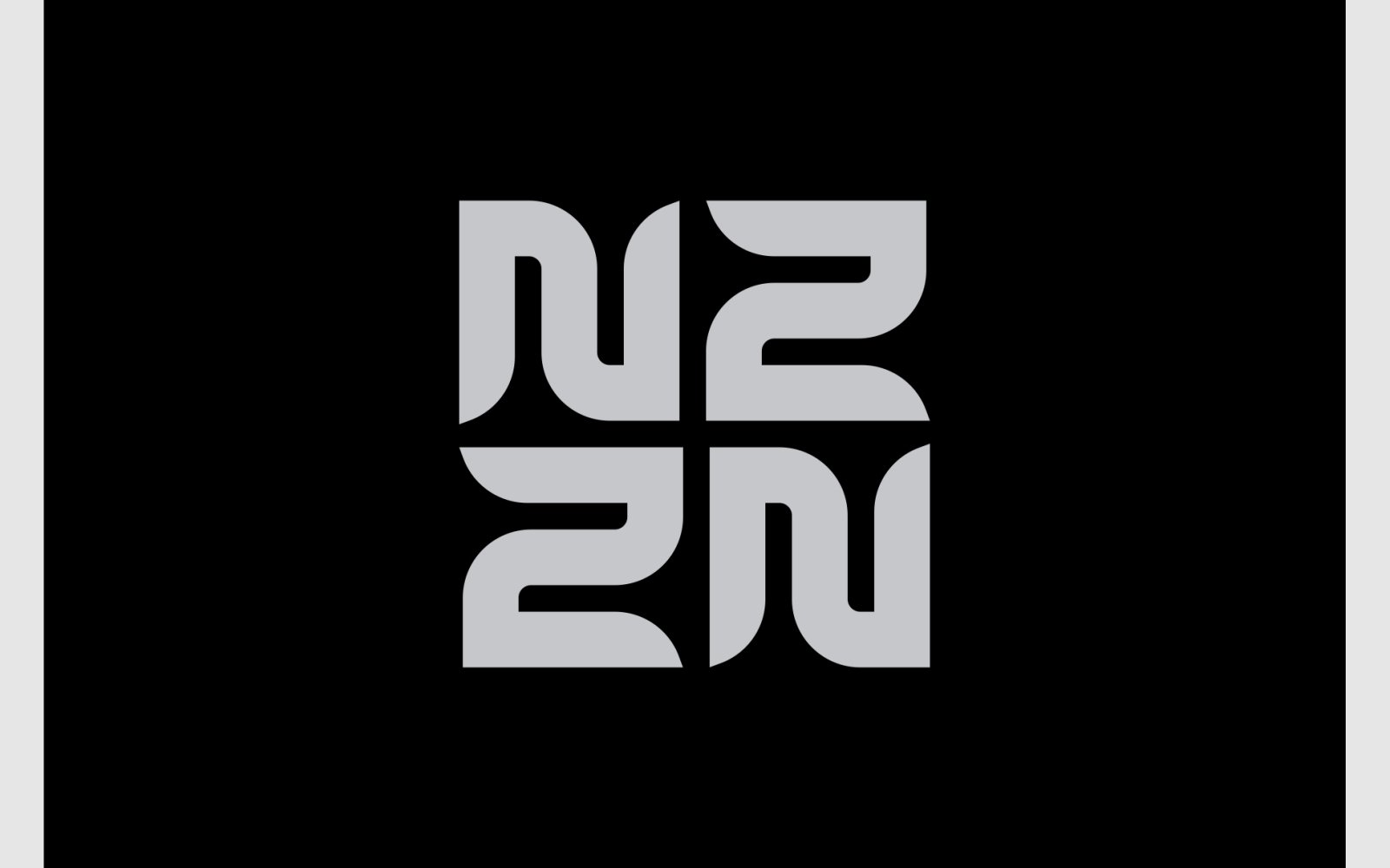 Letter N Z Ambigram Monogram Logo