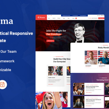 Campaign Candidate Responsive Website Templates 397673