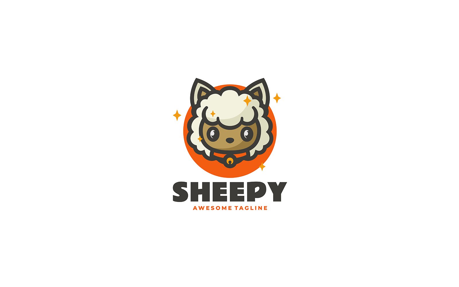 Sheep Mascot Cartoon Logo 1