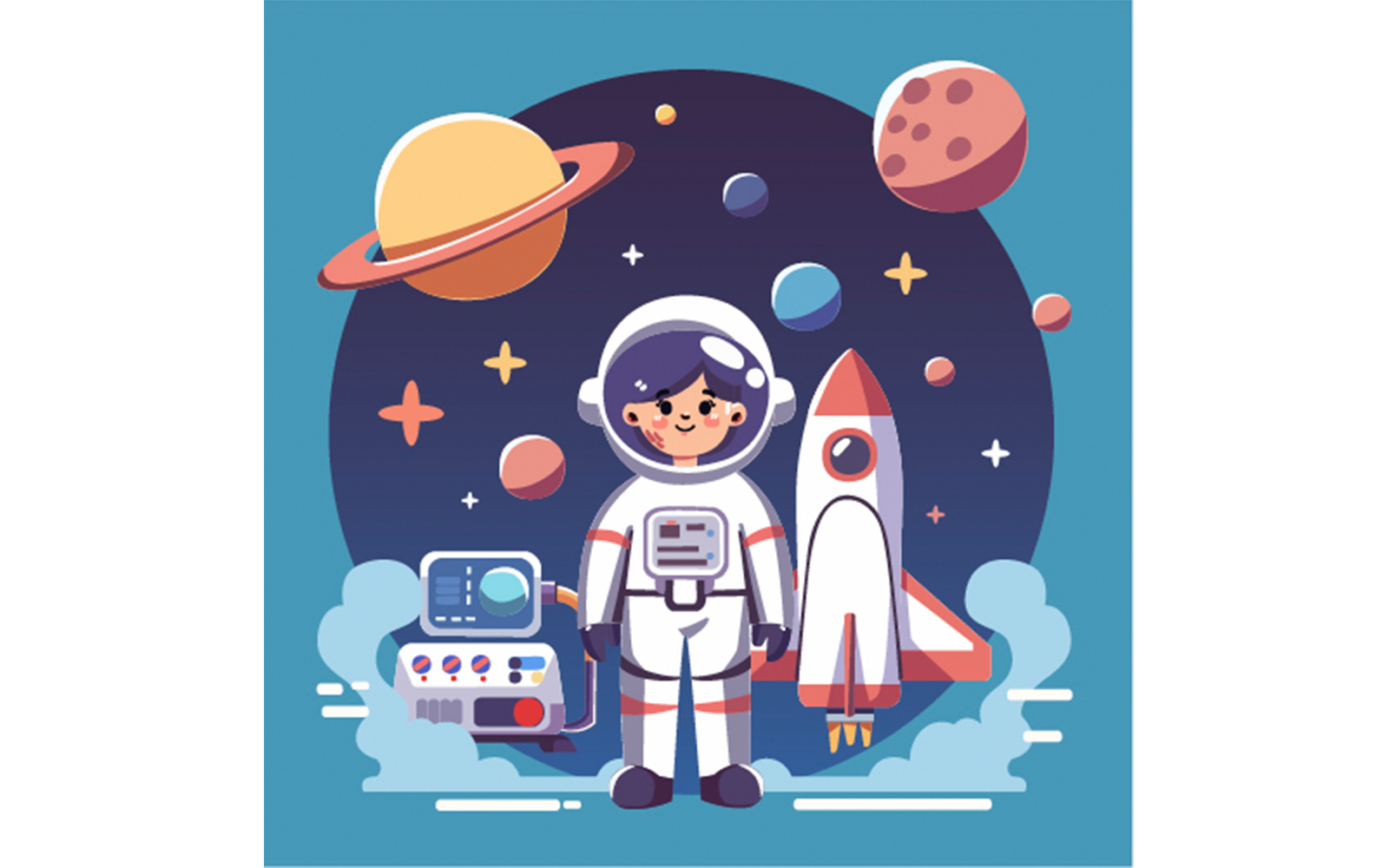 International Day of Human Space Flight Illustration