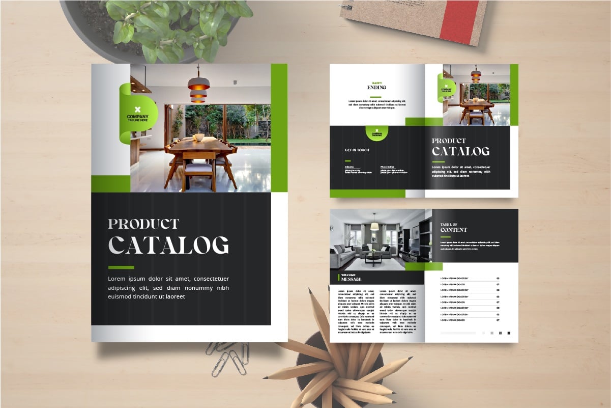Product catalog design or company product catalog portfolio template design