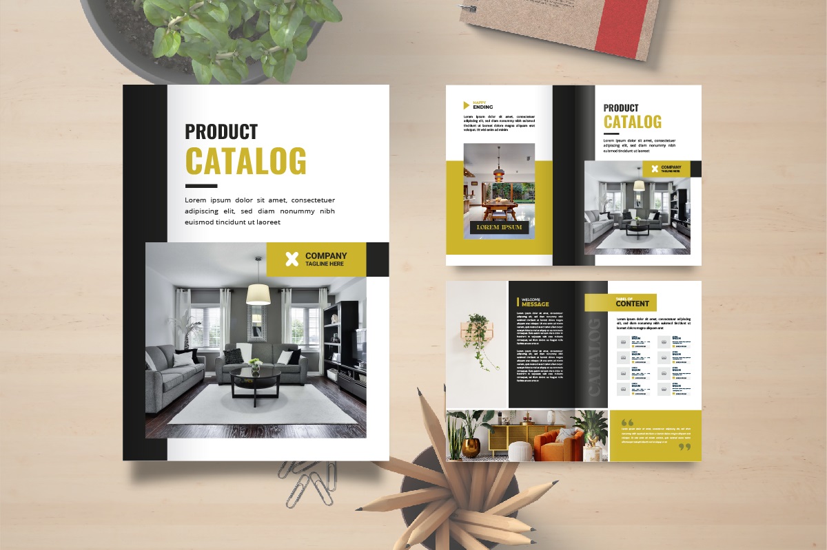 Product catalog design or product catalogue vector, Company product catalog portfolio design layout