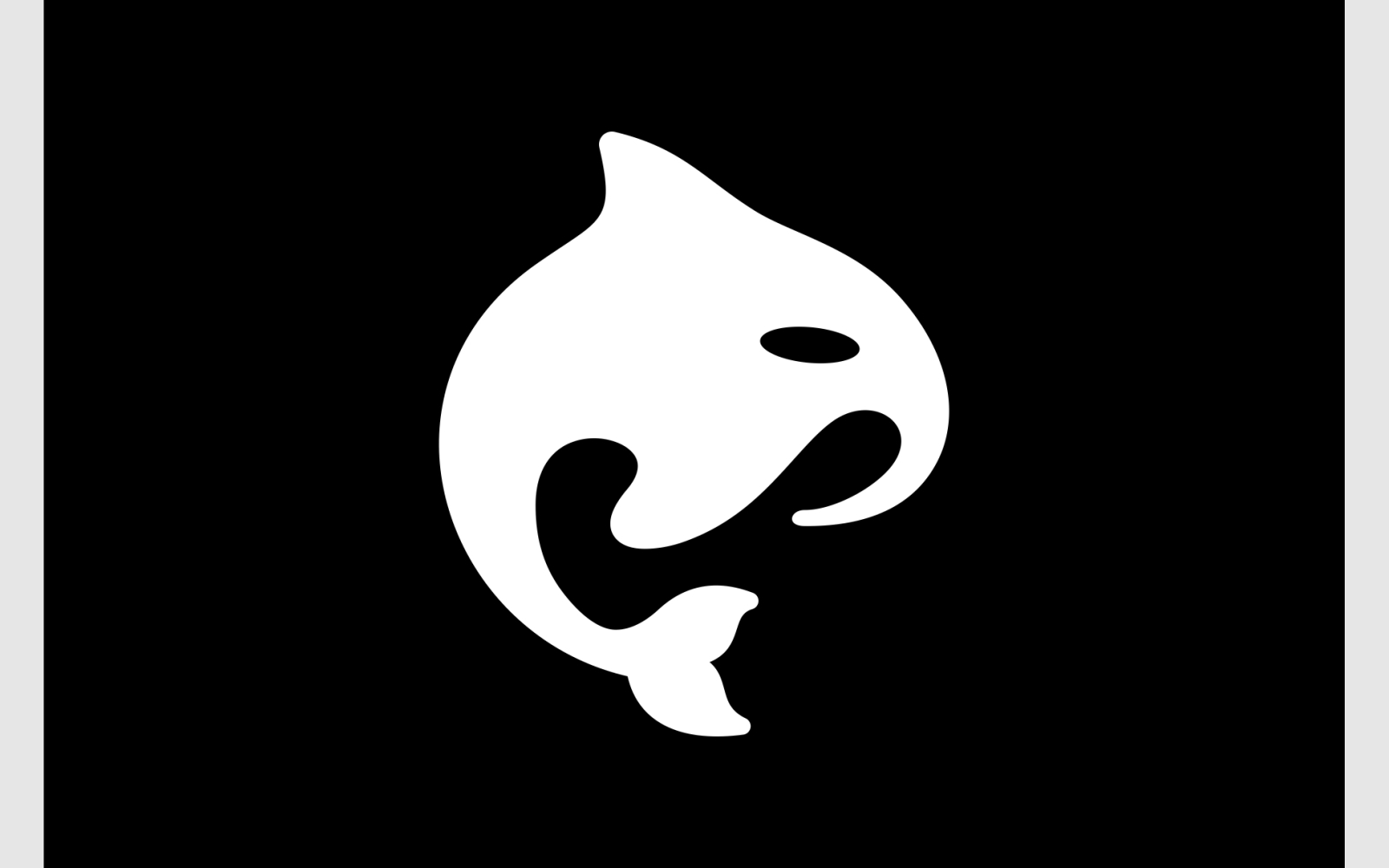 Orca Killer Whale Silhouette Simple Logo