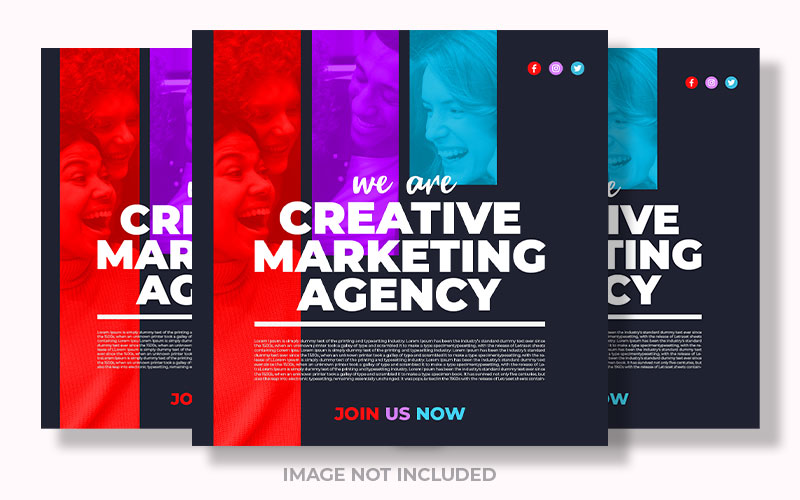 Colorful Creative Marketing Agency Social Media Post