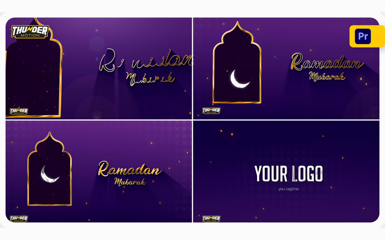 Ramadan And Eid Greetings Intro - Motion Graphics Template