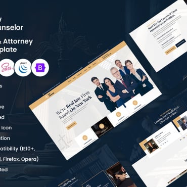 Agency Attorney Responsive Website Templates 398127