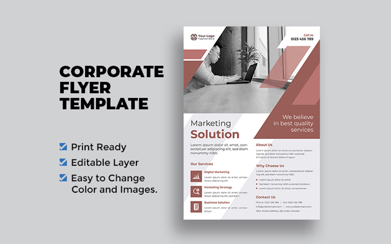 Corporate Business Promotional Flyer Template