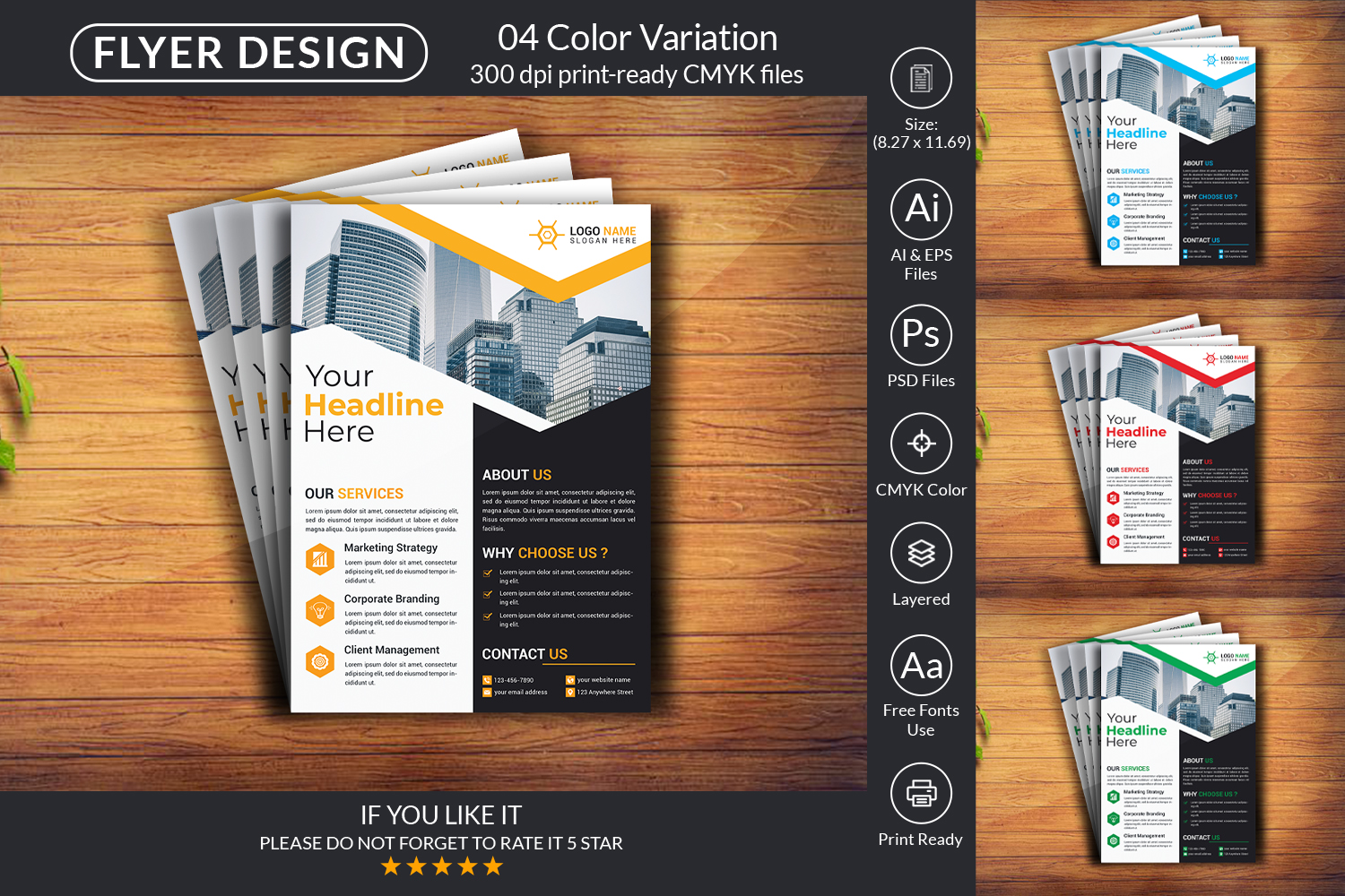 Corporate Flyer Design Template V03