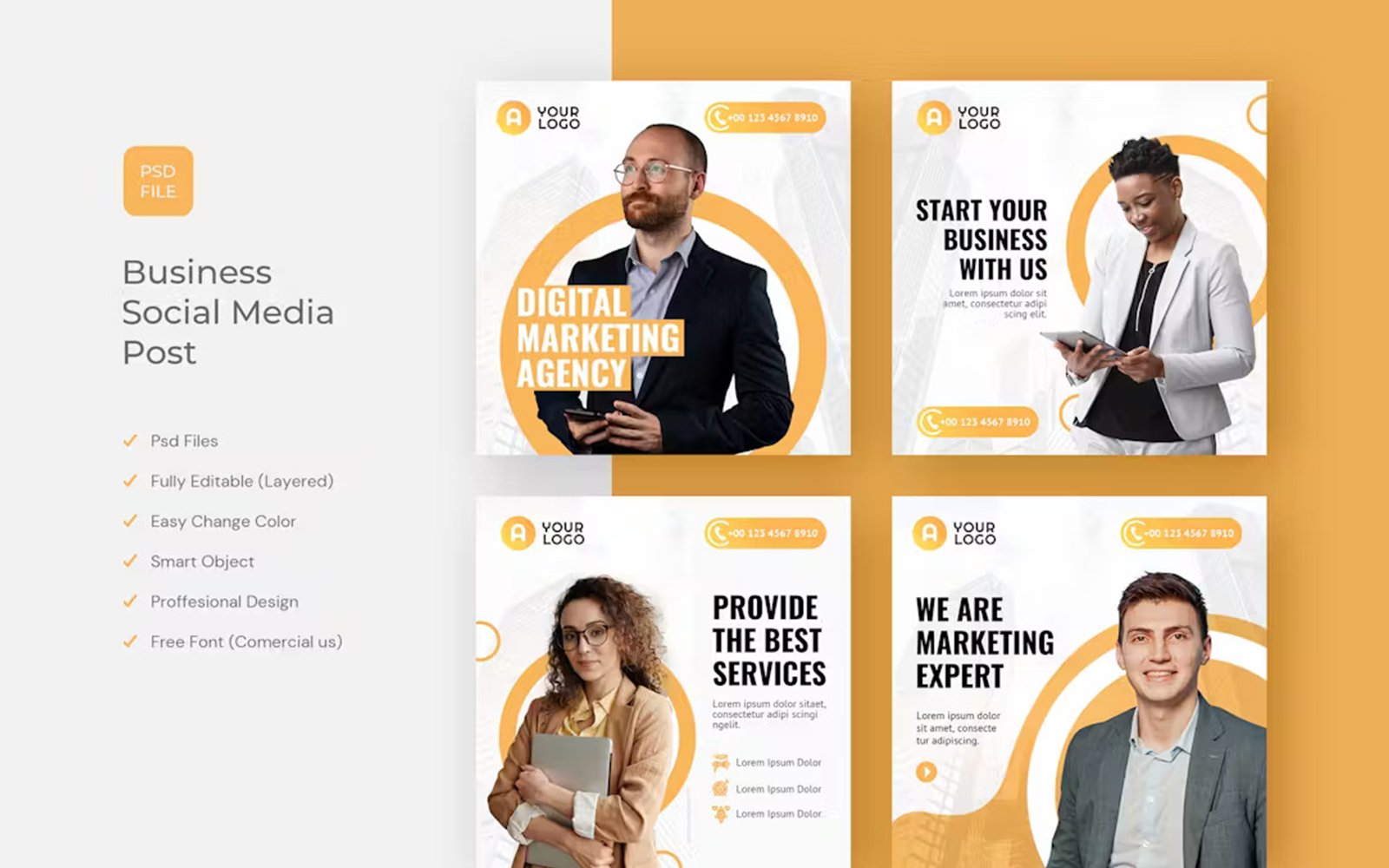 Digital Marketing Agency Business Social Media Post Templates