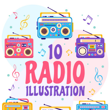 Radio Broadcast Illustrations Templates 399096