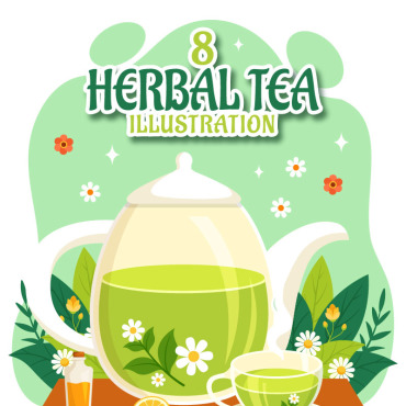 Herbal Tea Illustrations Templates 399103