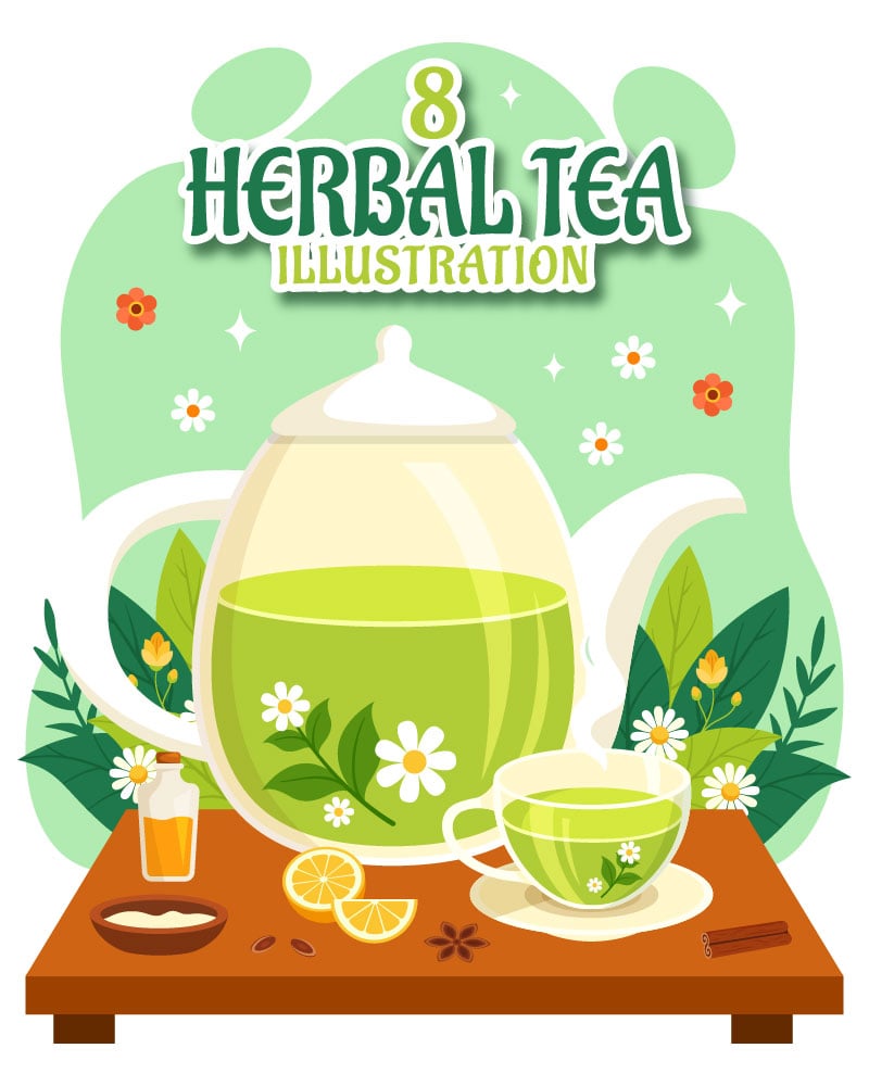 8 Herbal Tea Illustration