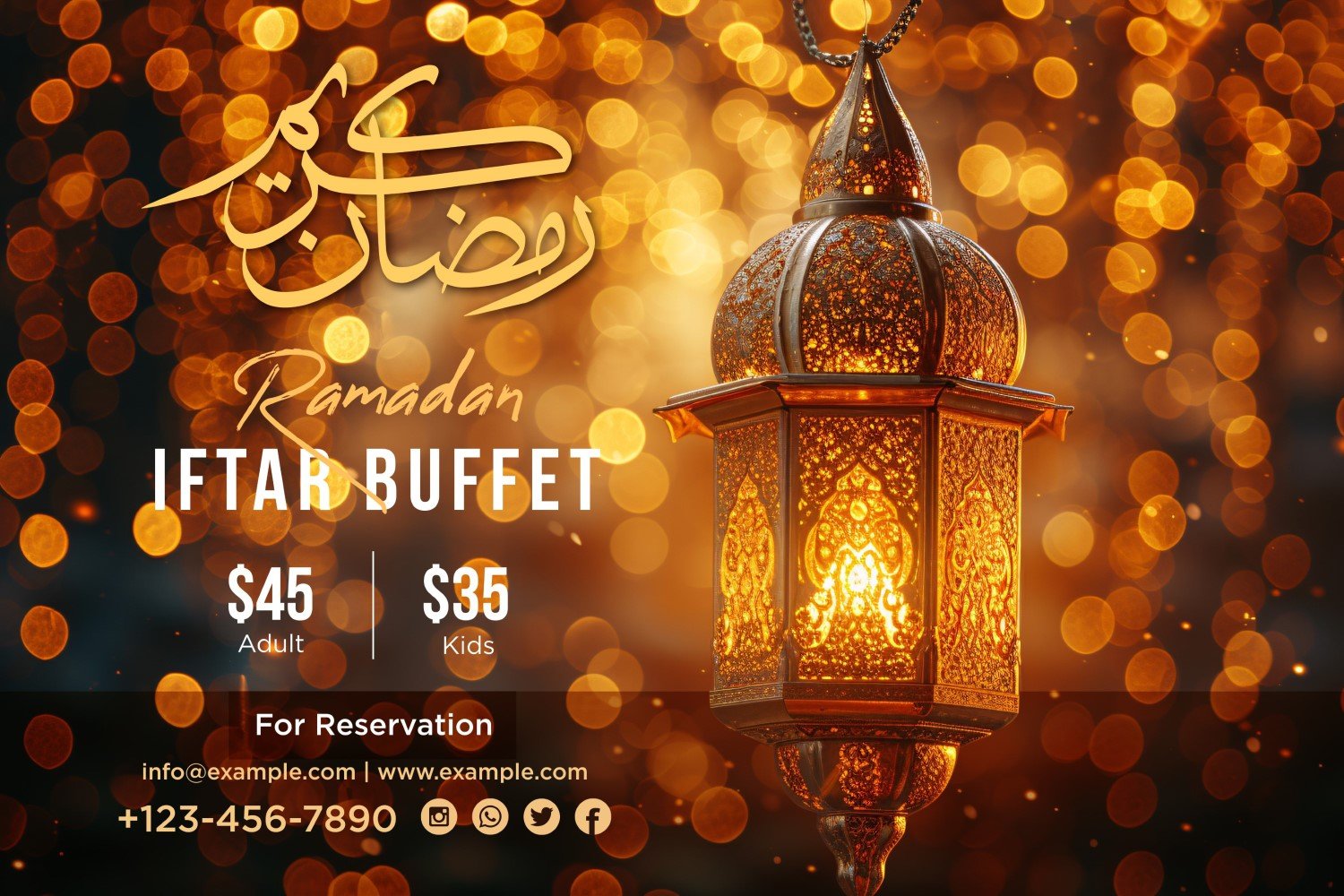 Ramadan Iftar Buffet Banner Design Template 04