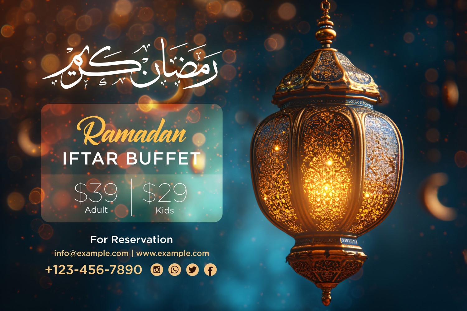 Ramadan Iftar buffet banner Design Template 05