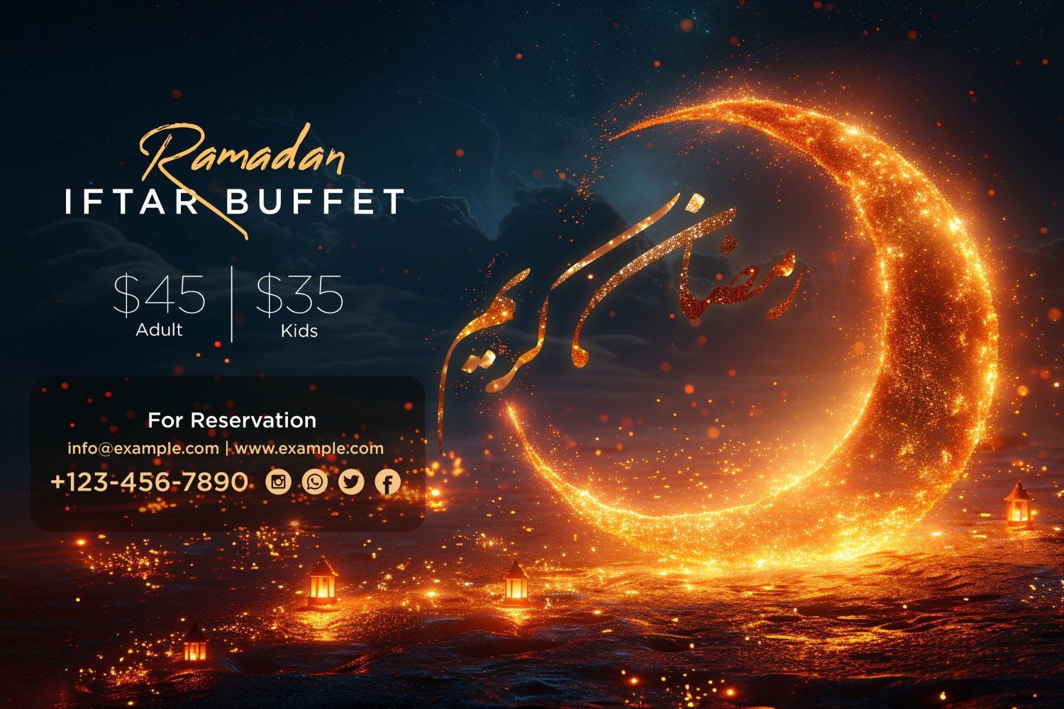 Ramadan Iftar Buffet Banner Design Template 06