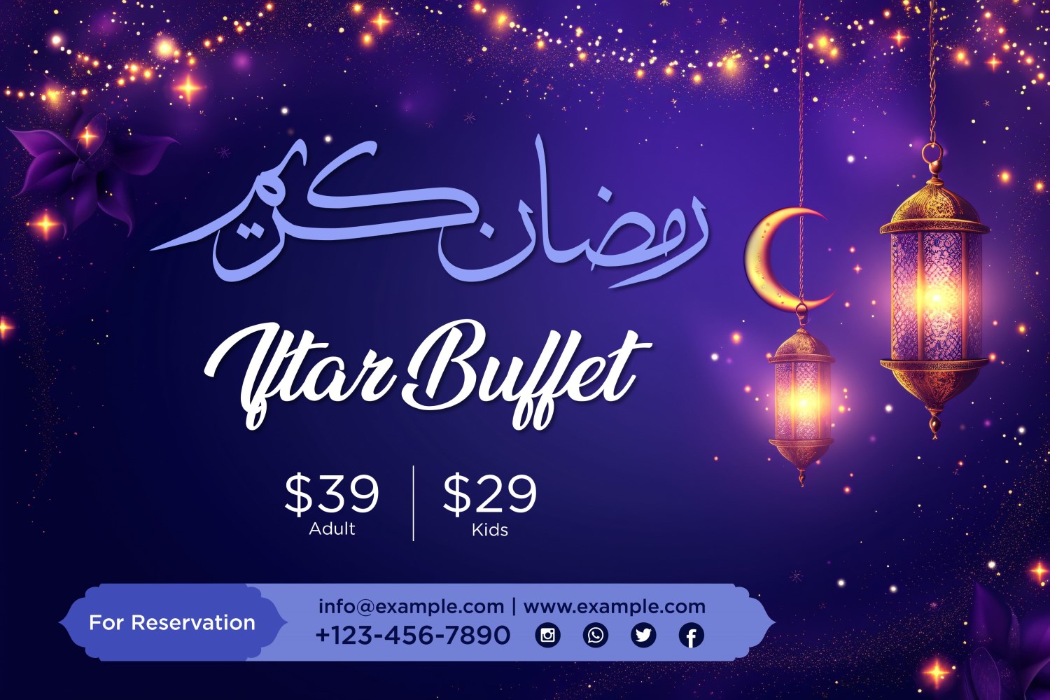 Ramadan Iftar Buffet Banner Design Template 08