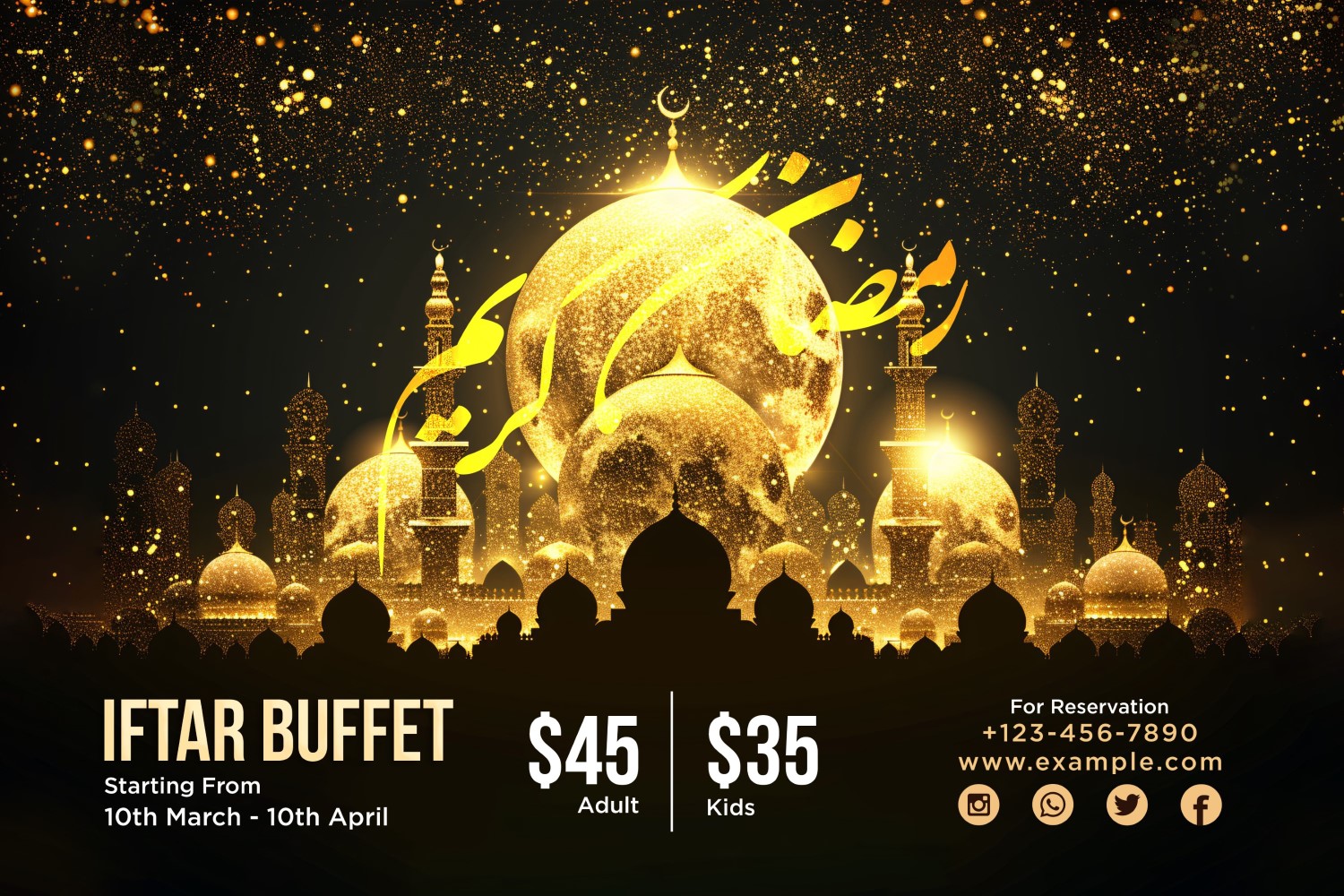 Ramadan Iftar Buffet Banner Design Template 13