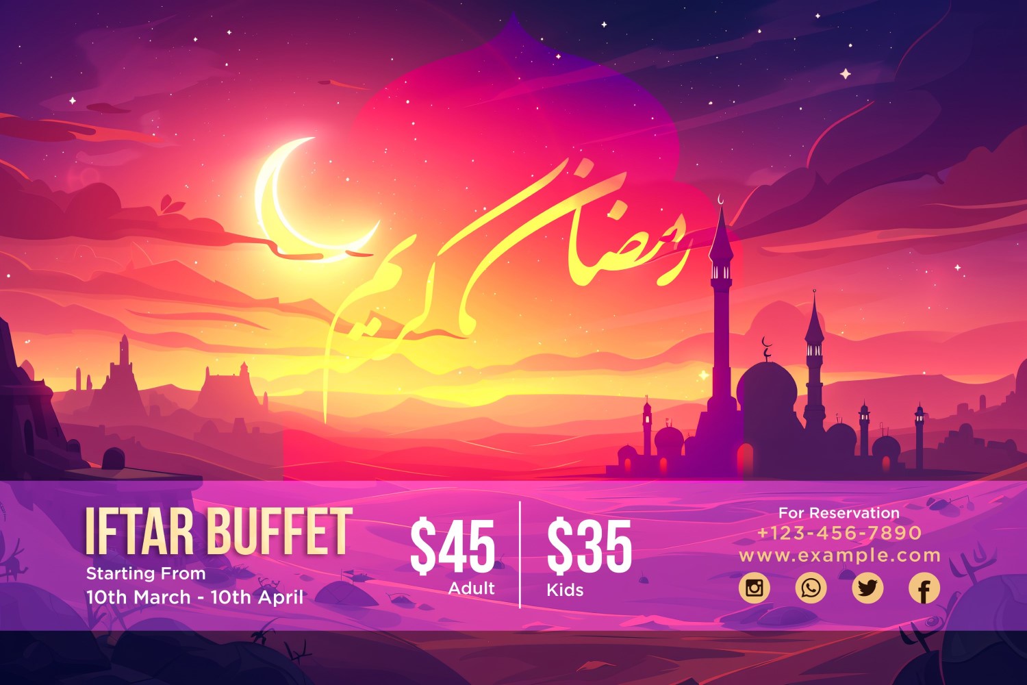 Ramadan Iftar Buffet Banner Design Template 22