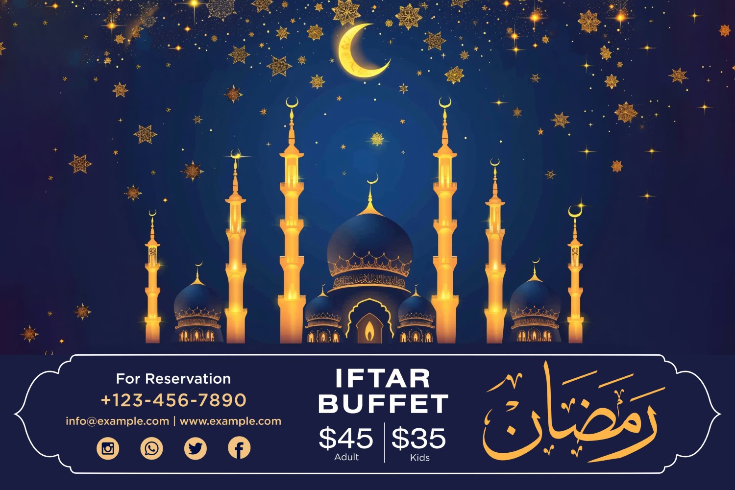 Ramadan Iftar Buffet Banner Design Template 23