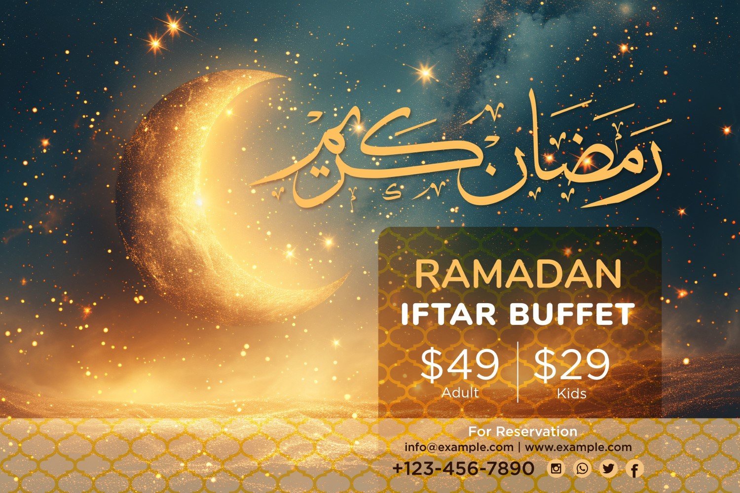 Ramadan Iftar Buffet Banner Design Template 28