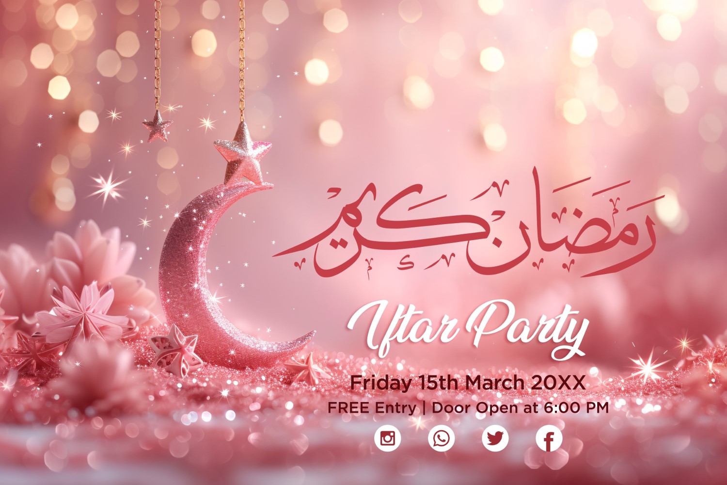 Ramadan Iftar Party Banner Design Template 04