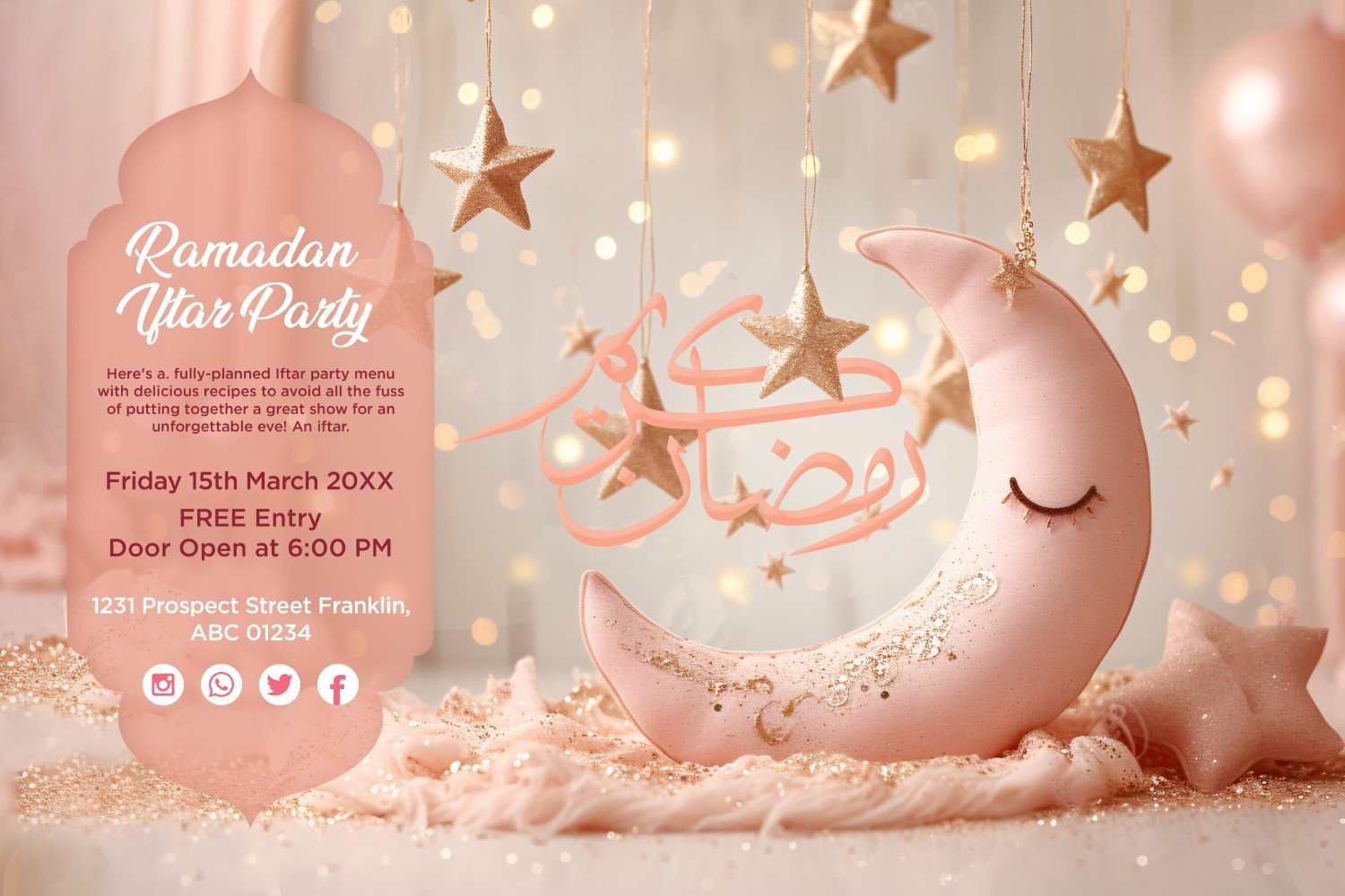 Ramadan Iftar Party Banner Design Template 05